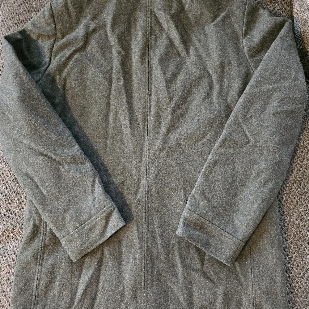 Banana Republic Green Wool Blend Winter Jacket Men Coat Hoodie Green Rare Heavy - Picture 15 of 16